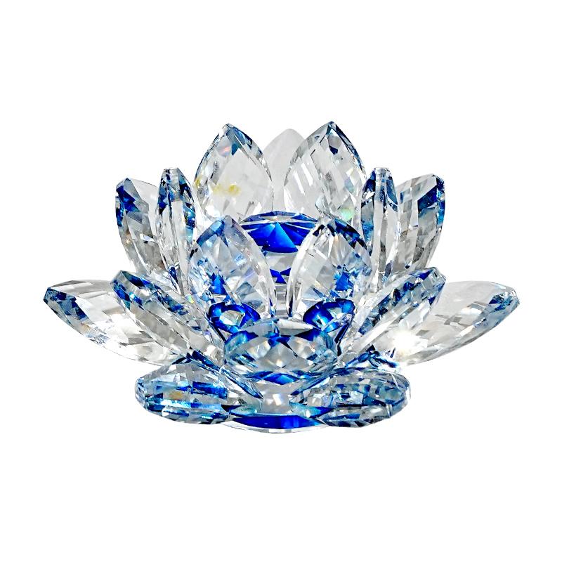 Hot Sale Exquisite Crystal Lotus Flower Jewelry Home Furnishings Large Crystal Lotus Flower Jewelry Craft Gifts