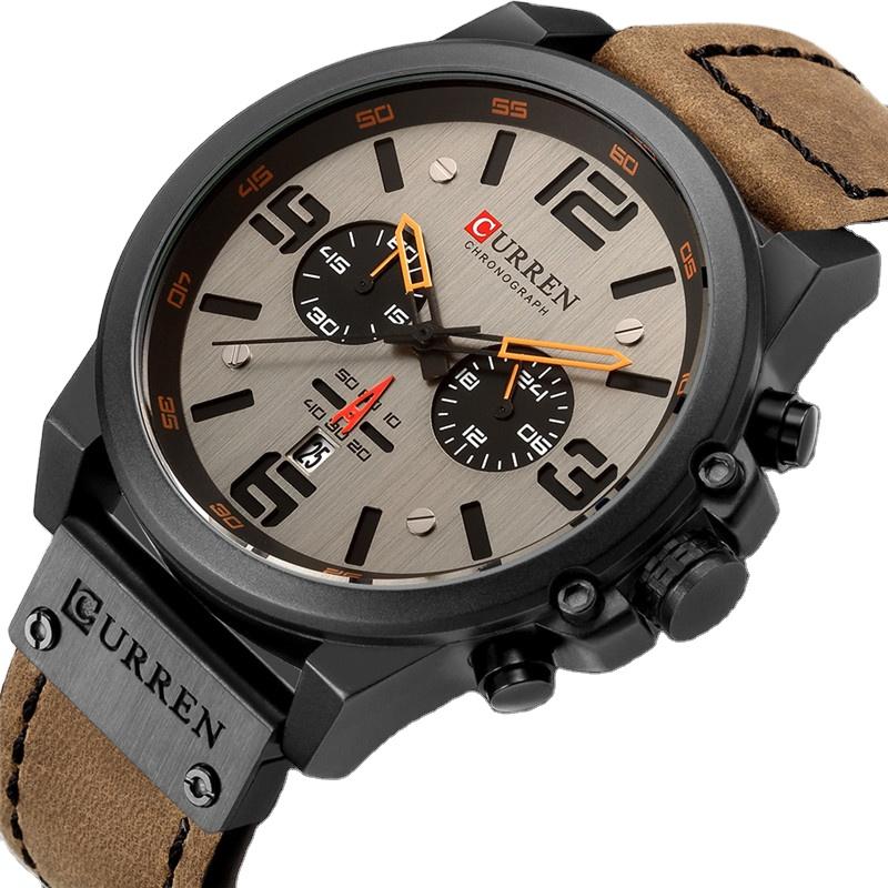 Relogio Men's Watch Top Brand Men's Sports Watch Leather Quartz Watch Erkek Saat Curren 8314