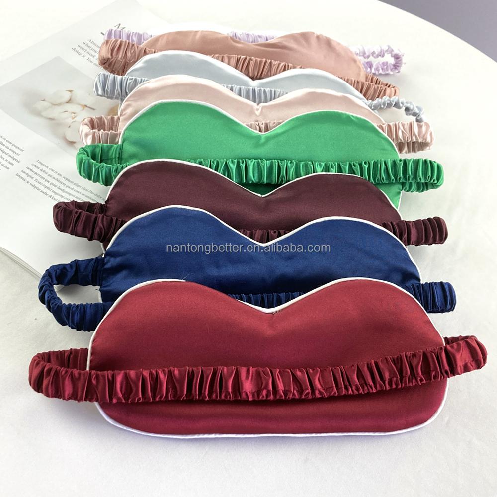 High Quality Smooth Soft Silk Satin Sleep Eye Mask 35 Color Wholesale Ready To Ship Sleep Eye Mask Accessories