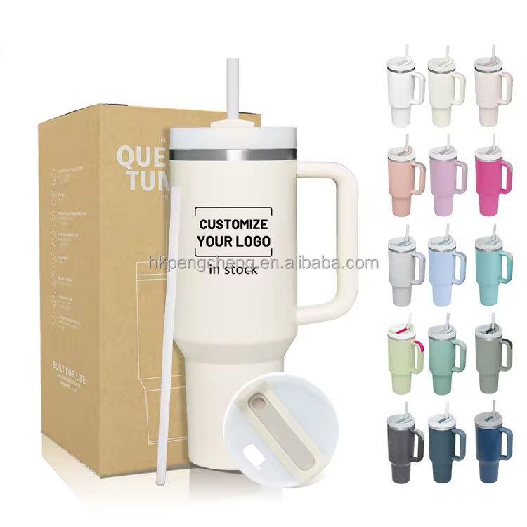 Stanley Cup 40 Oz Custom Logo Stainless Steel Tumbler Travel Mug With Handle, Hello Kitty Cup