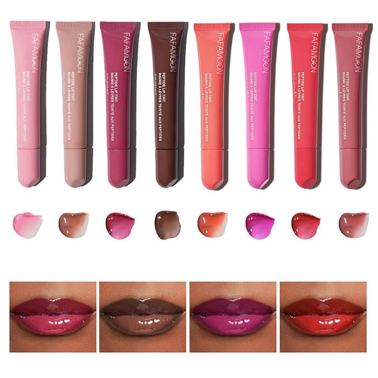 Wholesale Peptide Lip Gloss Water Sensitive Lip Glaze Full Gloss Lip Gloss