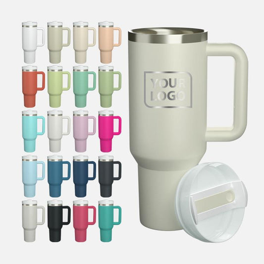 Ailingalaxy 40 Oz Travel Stainless Steel Vacuum Cup With Handle With Straw Personalized