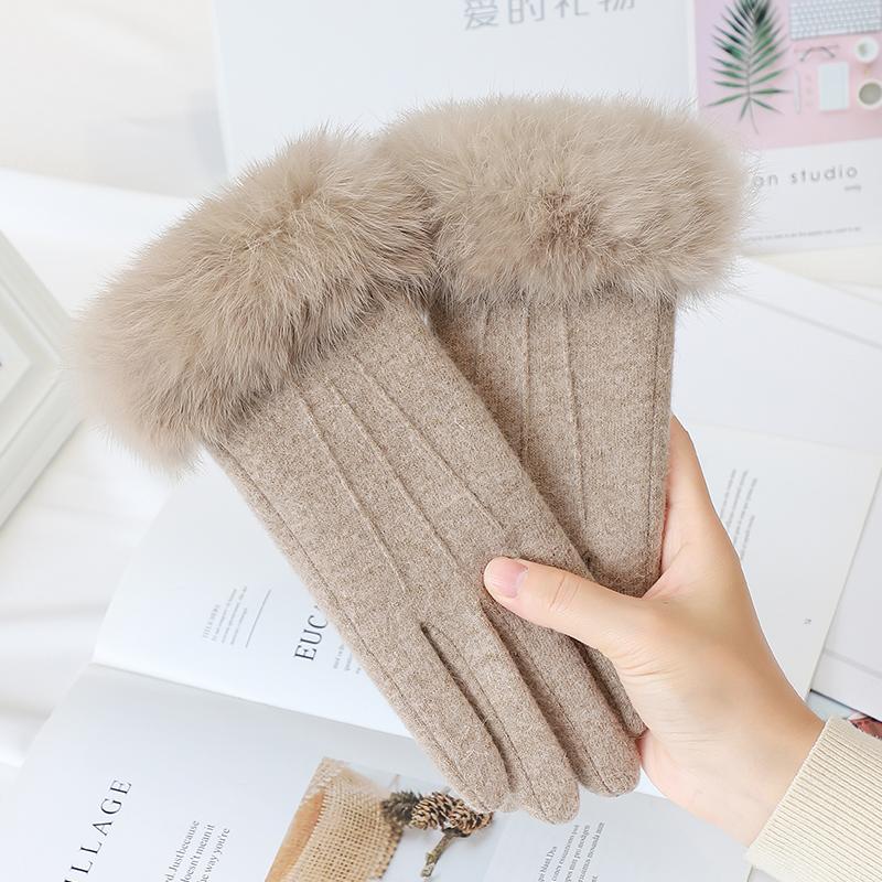 Sexy Girl Fancy Accessories Touch Screen Cashmere Wool Gloves Winter