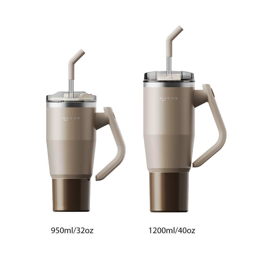 Hals Hot Sale Rotatable Handle Vacuum Metal Cold Cup Stainless Steel Travel Cup Cupping 40 Oz Thermos Cup With Lid And Straw