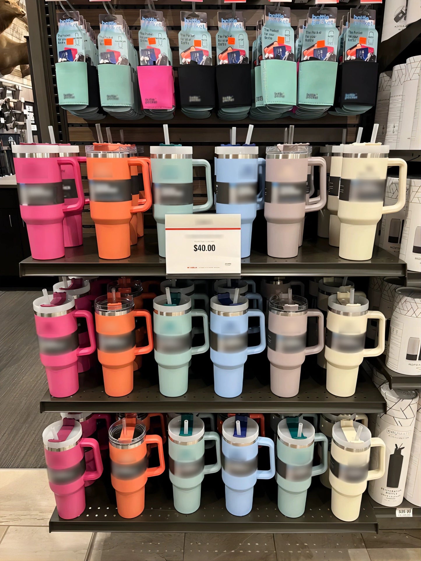 Factory Price 40 Oz Double Wall Vacuum Insulation Thermos Cup With Handle Lid Stainless Steel Car Thermos Cup Straw Coffee Cup Bottle