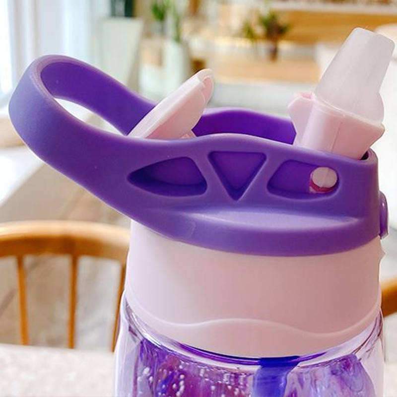 Children Suction Cup Creative Cartoon Baby Feeding Cup With Straw Leak-proof Bottle Outdoor Portable Children Cup