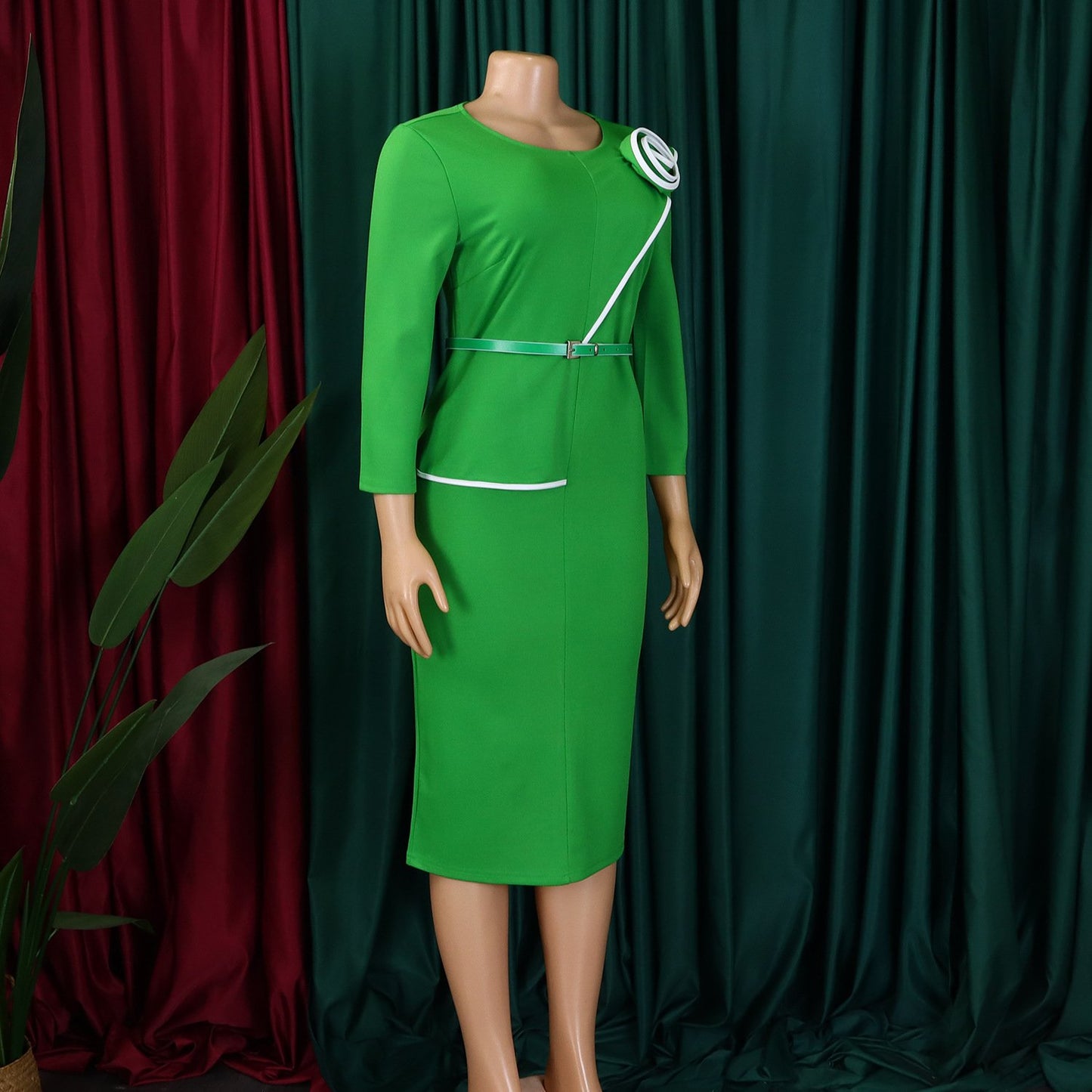 2025 Latest Design Spring Women's Casual Elegant O Collar Long Sleeve Office Women's African Women's Clothing