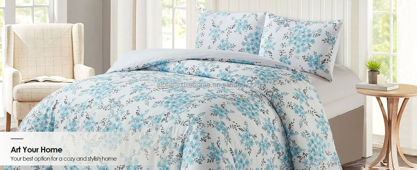 Alpha Textile Wholesale 3 Piece Set Bed Sheets, 100% Cotton Bed Sheets, Bedding, King Size Custom Bed Sheets & Pillow Pocket