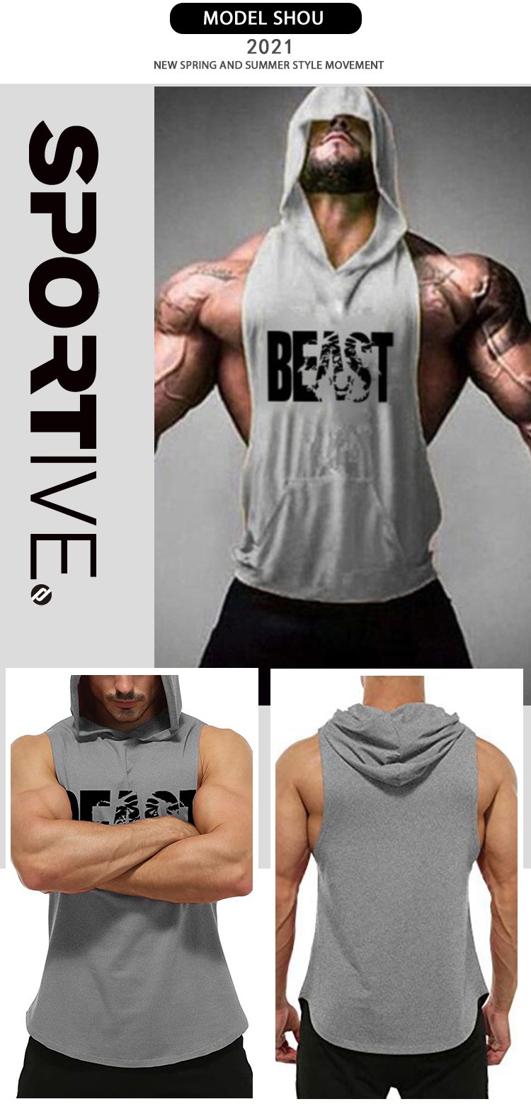 Customized Polyester Custom Stringer Vest Gym Men's Wholesale Sports Vest Low Price Men's Vest With Custom Logo