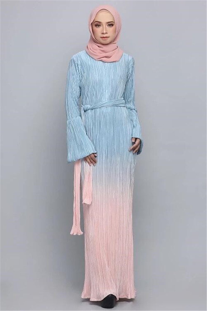 Ombre Pleated Robe Dress Mean Dress Yiwu Manufacturers Wholesale Mushilin Dress