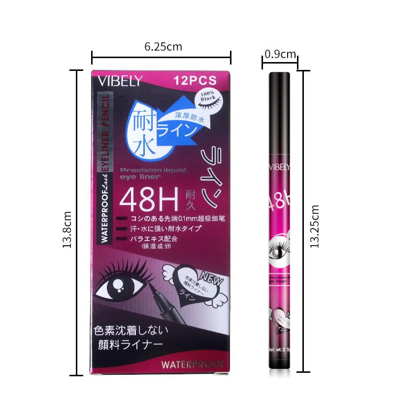 New Fashion Wholesale Makeup Thin Smooth Eyeliner Liquid Durable Waterproof Eyeliner Pen