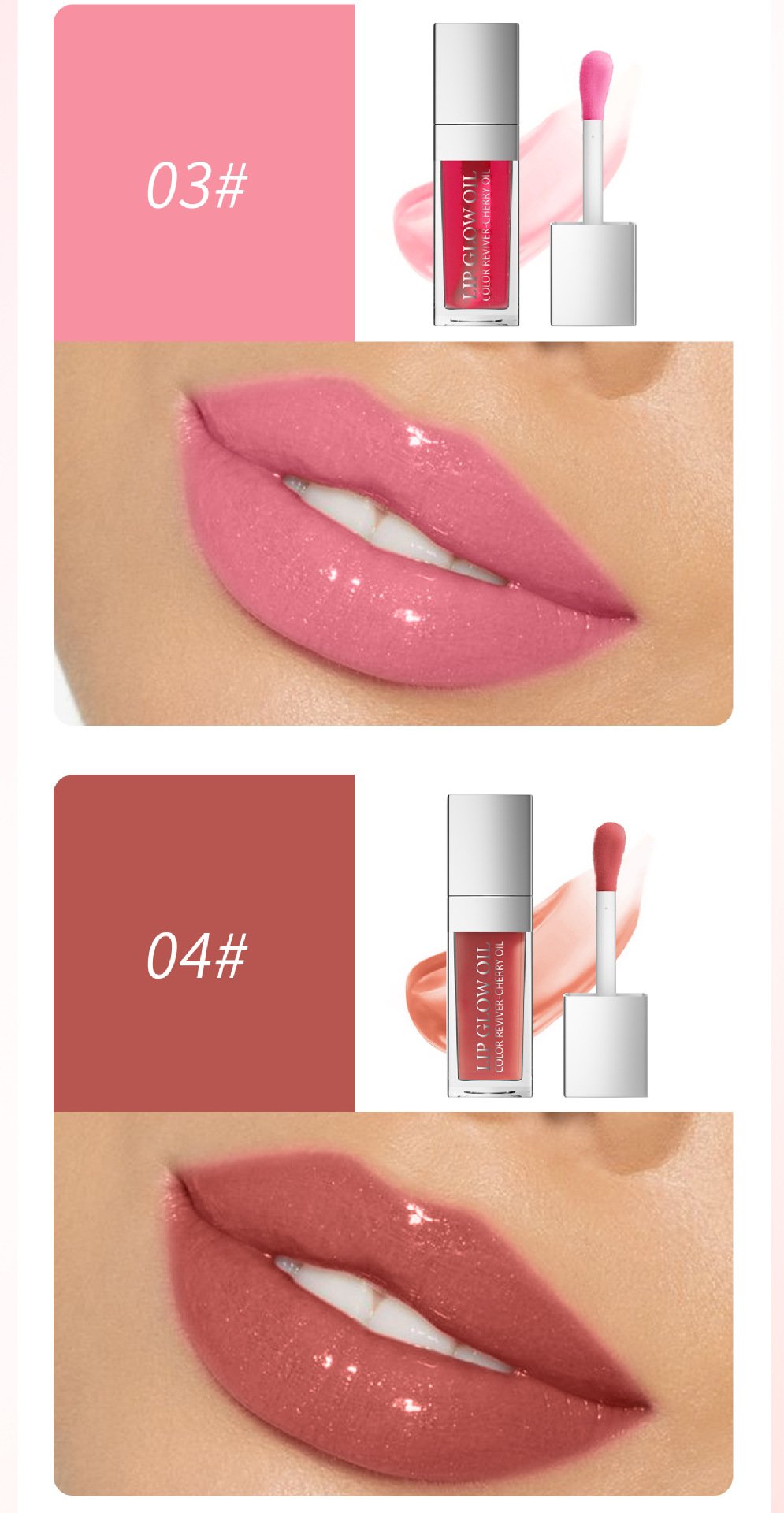 Wholesale Waterproof Gloss Lip Gloss 6 Color Glow High Quality Vegetarian Gloss Lip Gloss
