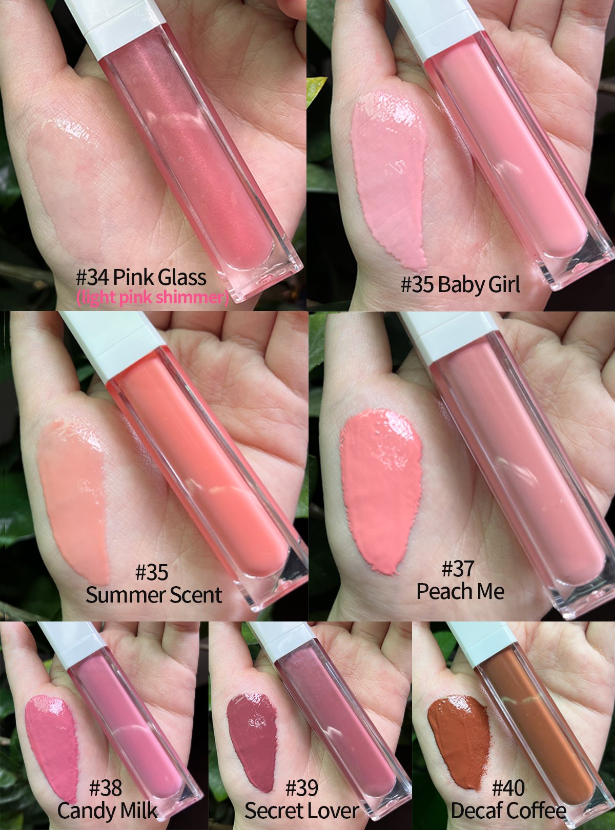 Custom Logo Nude Vegetarian Glow Lip Gloss Private Label Lip Gloss