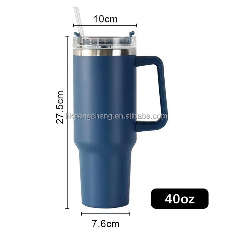 Stanley Cup 40 Oz Custom Logo Stainless Steel Tumbler Travel Mug With Handle, Hello Kitty Cup