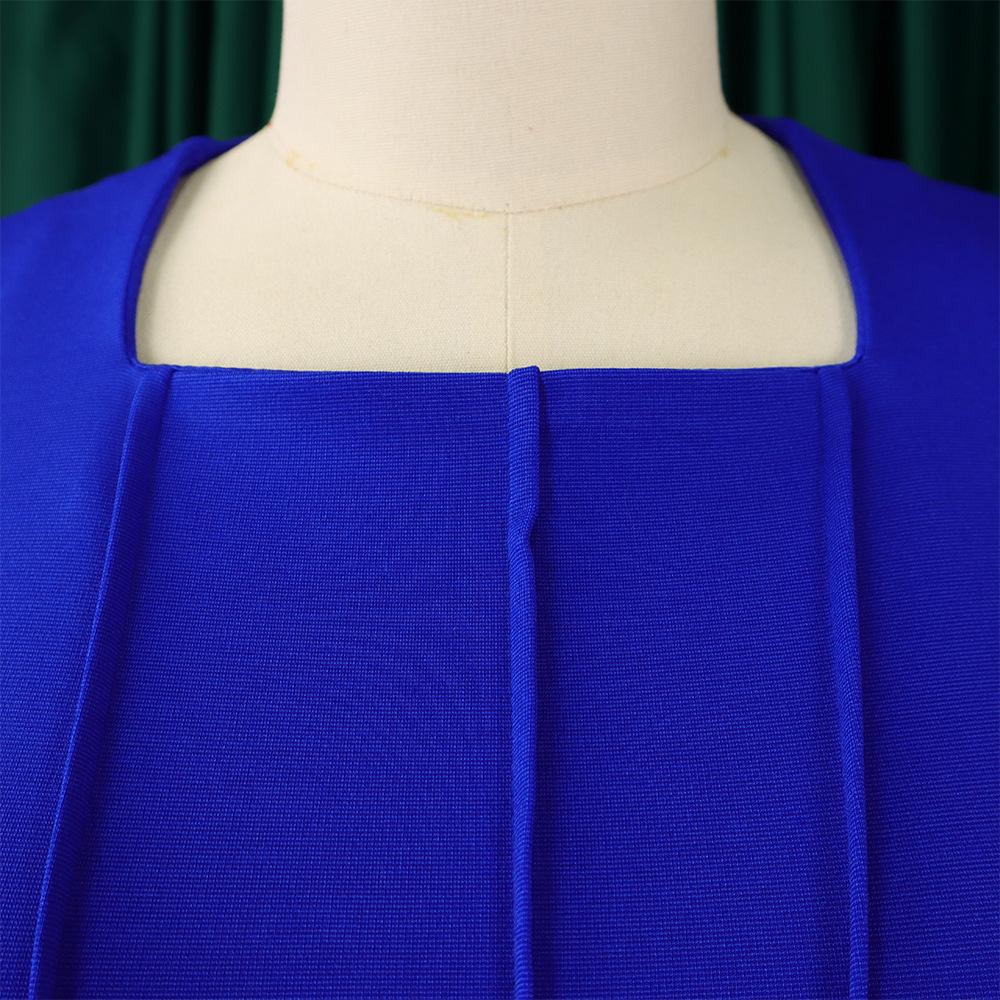 D444 Latest Design Autumn Dress Women Casual Long Sleeve Elegant Ruffled Ladies Office Dress Women Formal Work Career Dress