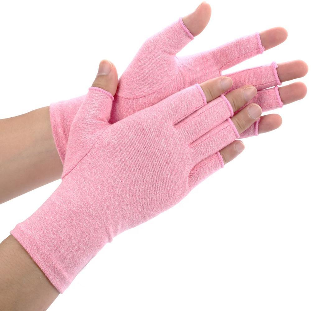 Colorful Stretch Soft Cotton Spandex Anti-Arthritis No-finger Compression Gloves