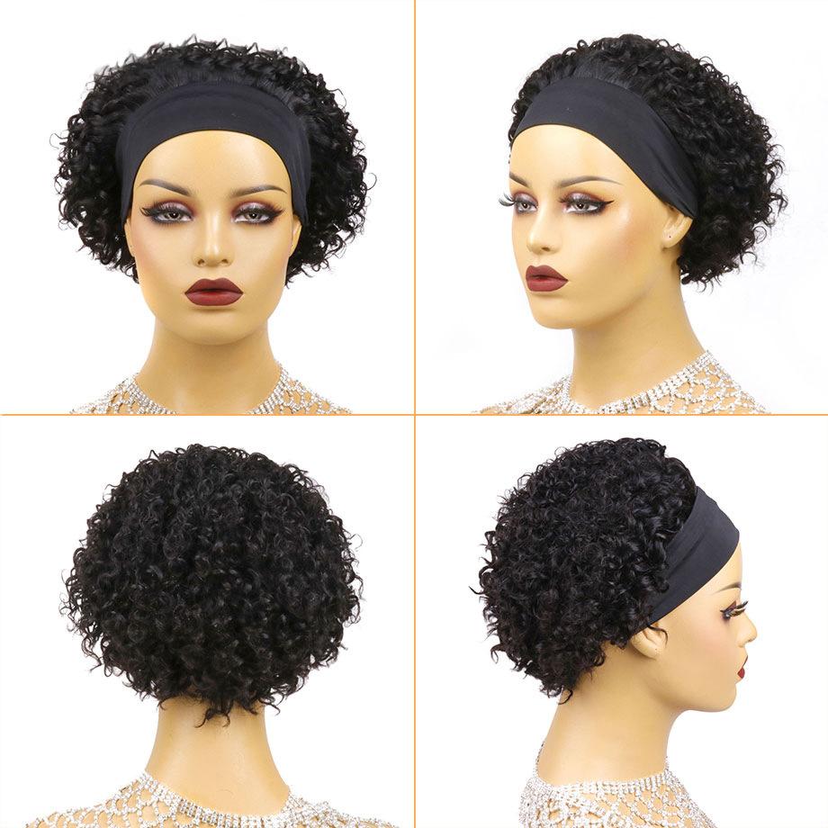 6 Inch Elf Short Hair Front Wig With Transparent Lace Ice Silk Reed Horse Hair Suit Elf Hair With Lace Front Wig