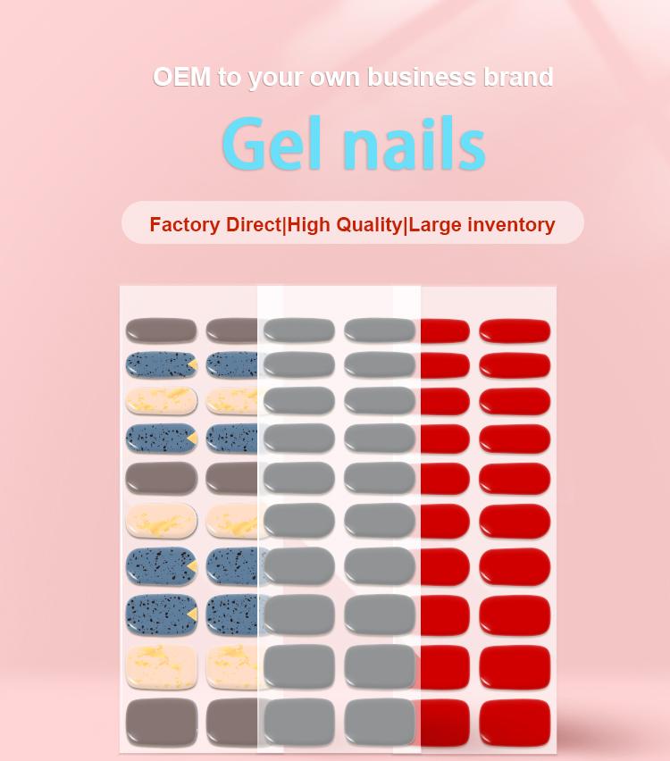2025 Wholesale Amazon Best Selling New Brand UV Gel Nail Polish Nail Wraps Gel Varnish Nail Polish Sticker
