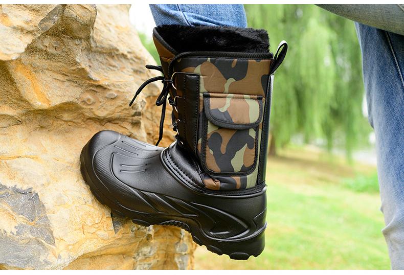 Outdoor Snow Boots Waterproof Warm Shoes Men's Boots Women's Shoes Knee Warm Boots Winter Rubber OEM ODM Custom Brand