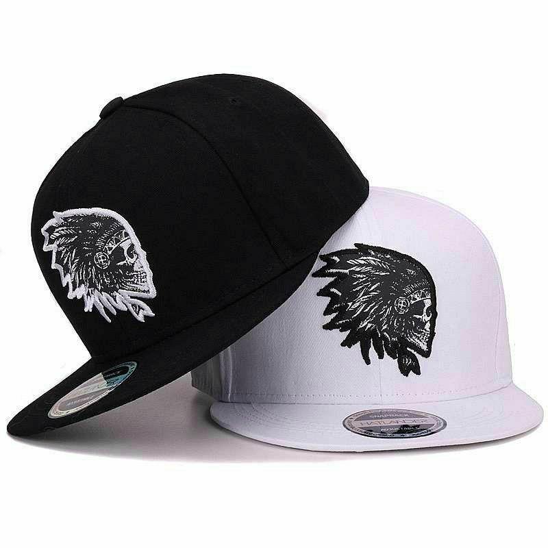 Custom Hat Snapshot Back Hat Hip Hop Baseball Flat Adjustable Skull Embroidered Men's Hat