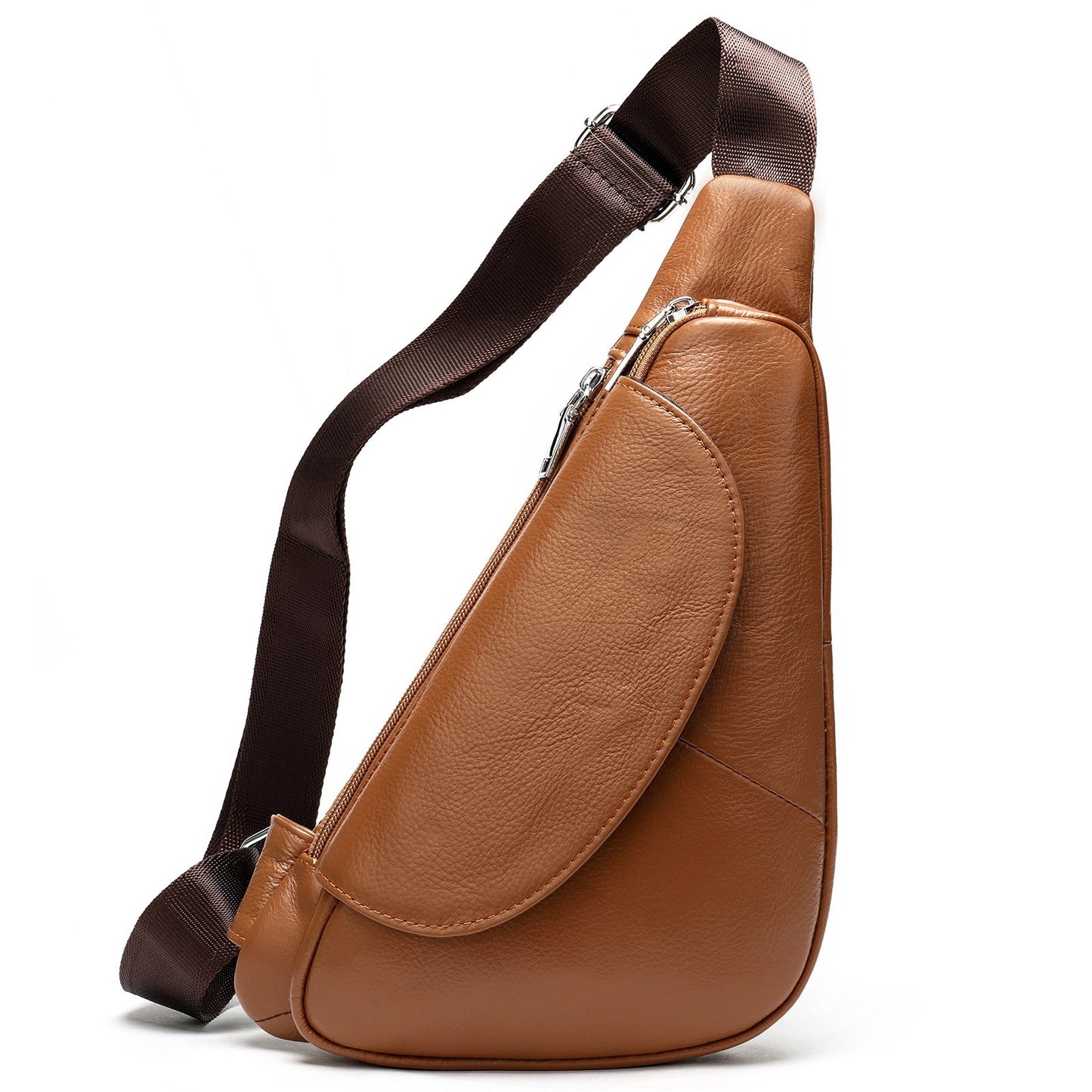 MARRANT Shoulder Bag Men's Outdoor Travel Camping Backpack Genuine Leather Men's Crossbody Sling Bag Genuine Leather Men's Chest Bag