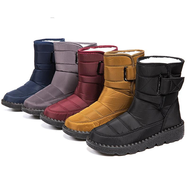 Customized Winter Warm Waterproof Casual Shoes Boots Women's Plus Size Fur Snow Boots Women's Cloth-covered Snow Boots