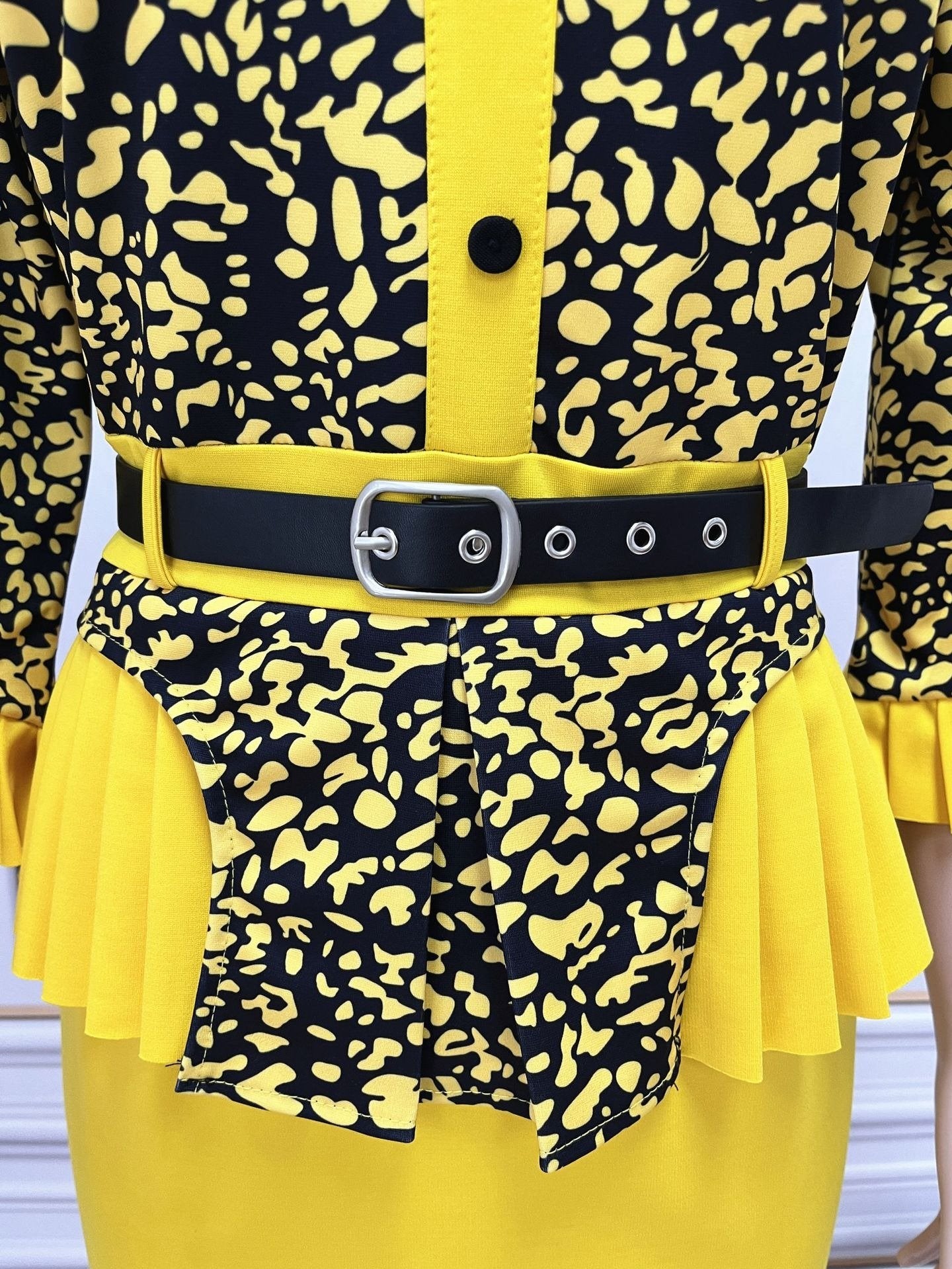 Mediocre Printed Floral OL Office Dress African New Fashion Style Super Elegant Plus Size Women's Clothing K0358
