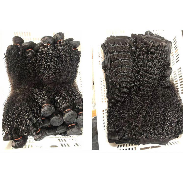 Natural Color 100 Hair Wholesale Grade Brazilian Virgin Hair Bundle Curly Hair Wig