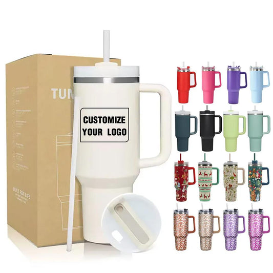 Custom 40 Ance Cup Adventure Stainless Steel Double Wall Vacuum Metal Travel Coffee Cup 40 Oz Tumbler With Handle