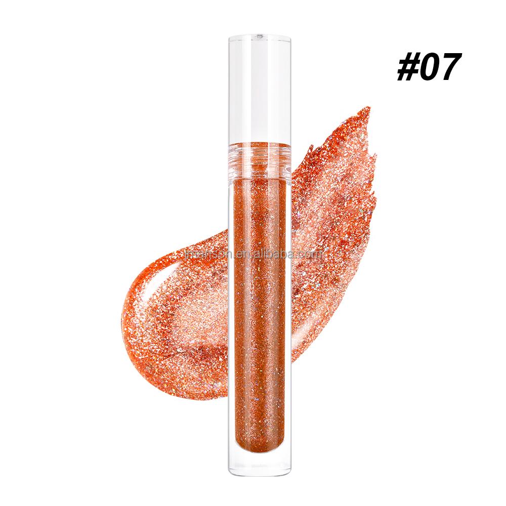 Wholesale OEM Diamond Lip Gloss Makeup High Gloss Hologram Glitter Lip Gloss