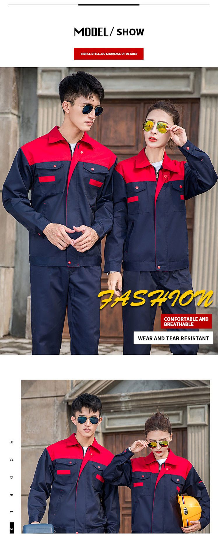 High Quality Men's Construction Engineering Jacket And Pants Factory Worker Uniform Work Clothes