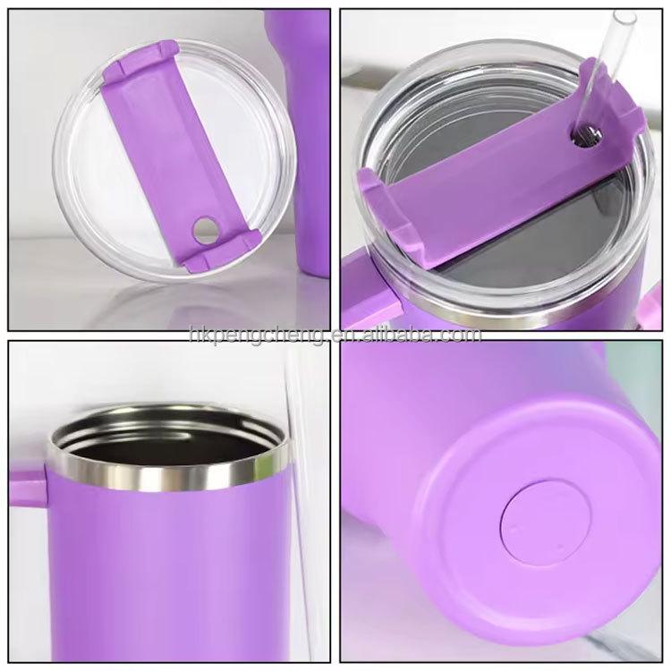 Stanley Cup 40 Oz Custom Logo Stainless Steel Tumbler Travel Mug With Handle, Hello Kitty Cup