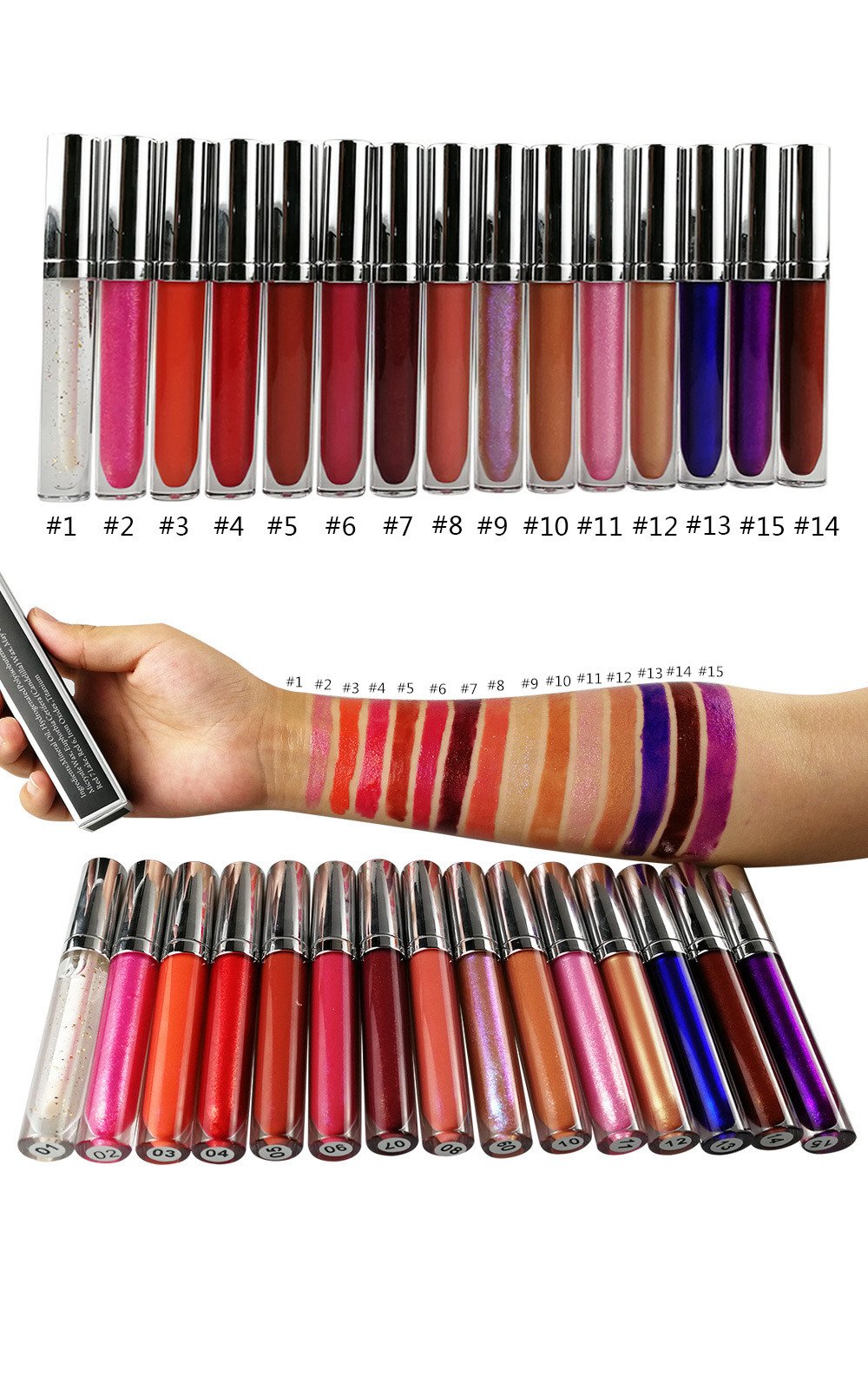 Wholesale Factory Direct Lip Gloss Custom Logo 15 Color High Quality Matte Gloss Lip Gloss Adult Makeup Private Label