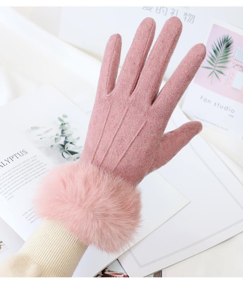 Sexy Girl Fancy Accessories Touch Screen Cashmere Wool Gloves Winter