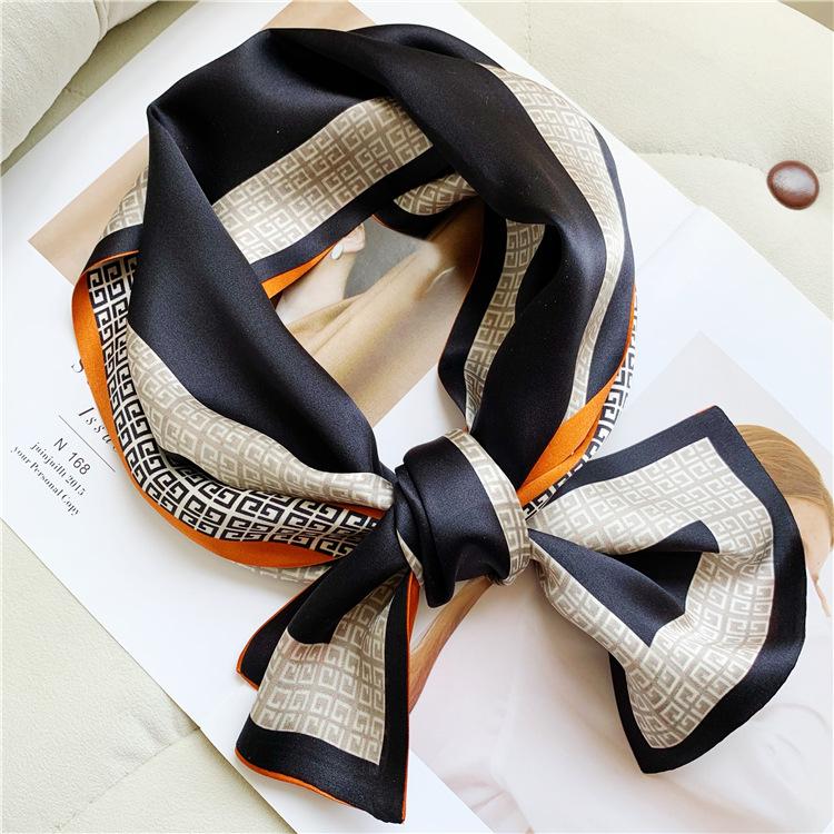 Custom 100% Silk Digital Printed Silk Twill Scarf Custom Printed Silk Scarf