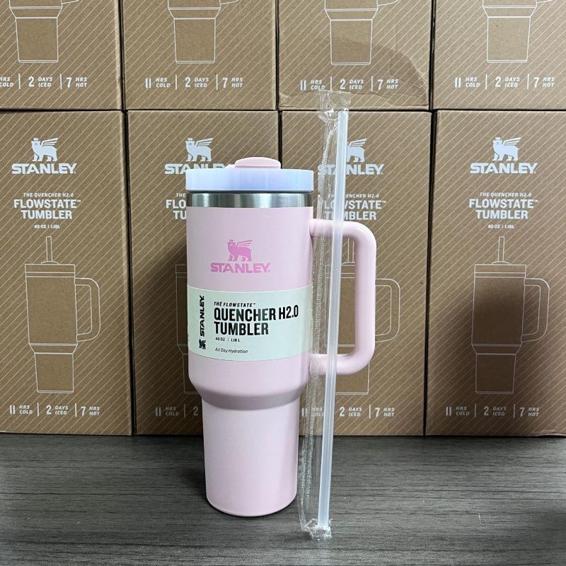 Factory Price 40 Oz Double Wall Vacuum Insulation Thermos Cup With Handle Lid Stainless Steel Car Thermos Cup Straw Coffee Cup Bottle