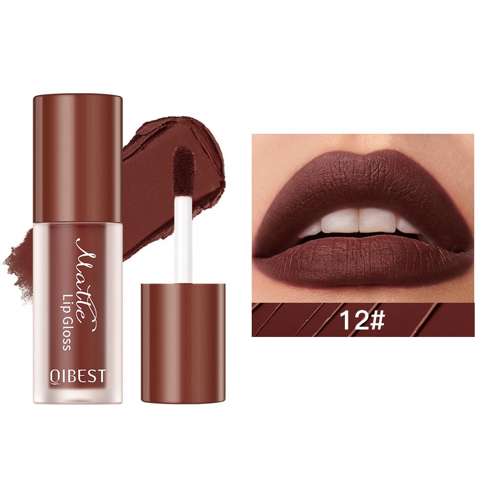 Cruelty-free Natural Velvet Lip Gloss Moisturizing Gloss Non-stick Cup Liquid Lip Glaze Waterproof Non-fading Matte Pigment