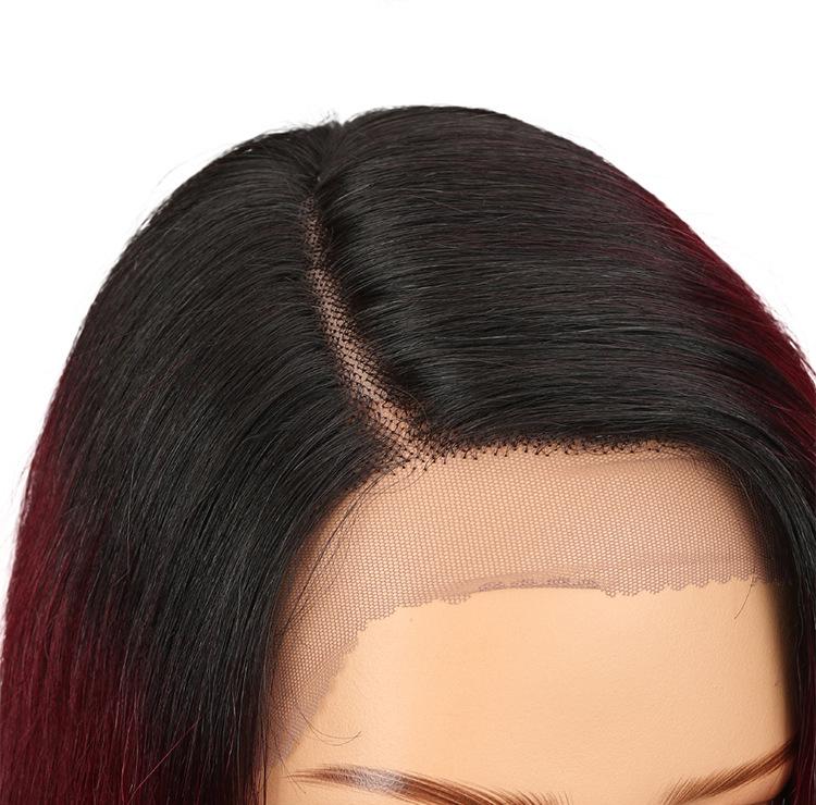 Human Hair Gradient Human Hair Long Straight Hair Women Full Head Suit Recommend
