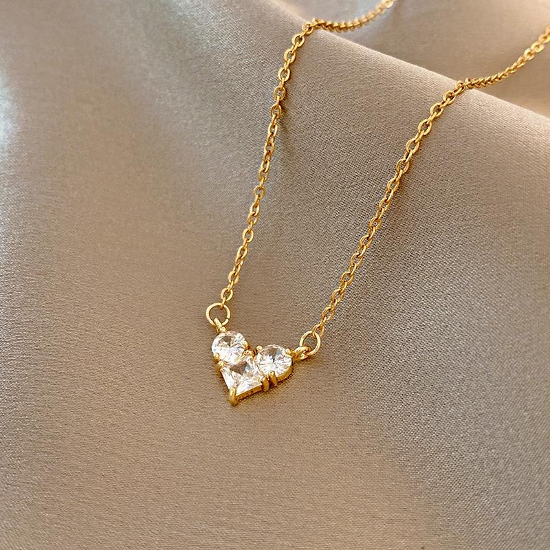 Cadena Para Mujer 18k Gold Plated Butterfly Heart Shaped Clover Custom Women's Necklace Stainless Steel Jewelry Necklace