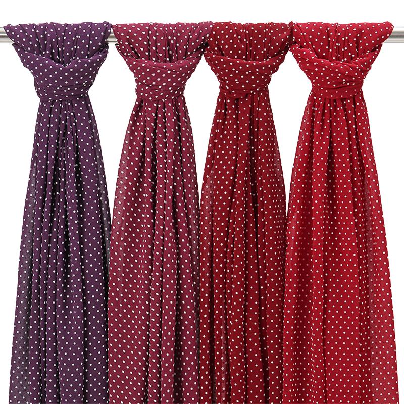 New Solid Color Foam Dot Chiffon Veil Monochrome Breathable Dot Long Veil Sunscreen Shawl Decoration Wholesale