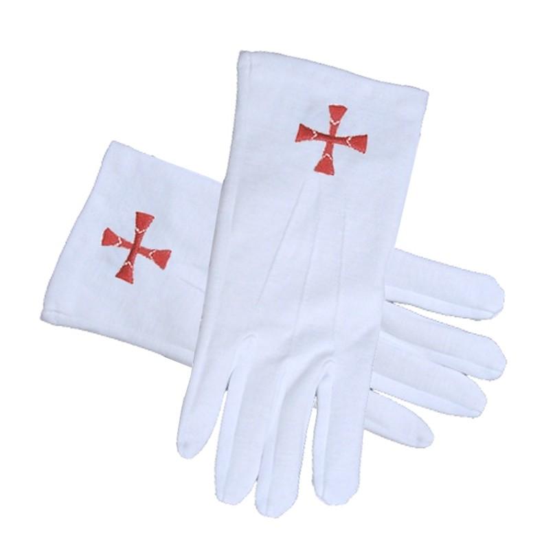 Formal Cotton Gloves Embroidered Masonic Gloves