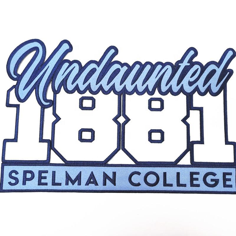 Custom Twill Fabric Embroidery Letter Name Logo Iron Patch