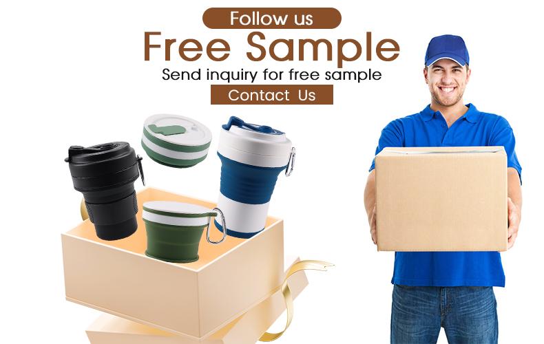 Customized Portable Eco Foldable 16 Oz 350 Ml 450 Ml 500 Ml 550 Ml Outdoor Travel Reusable Silicone Foldable Foldable Coffee Cup Mug