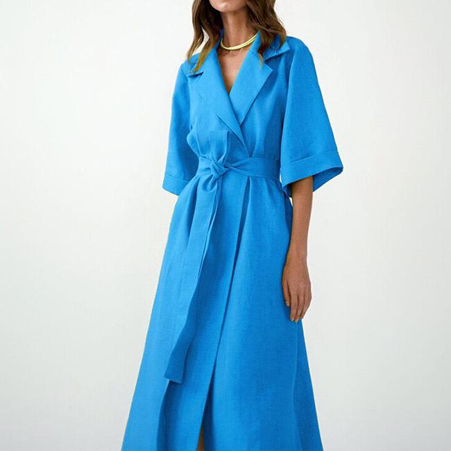 Autumn 2024 Clothing Boutique European Women's Floral Floral Loose Long Mediocre Formal Maxi Vestibule Women's Casual Women's Clothing