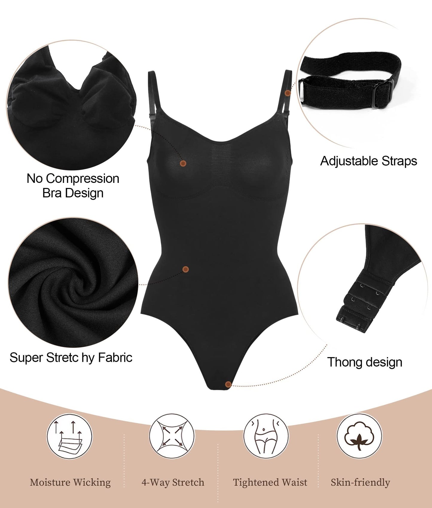 Seamless Shaping Tights Waist Trainer Shaping G-string Plus Size Women Abdomen Control Shaping