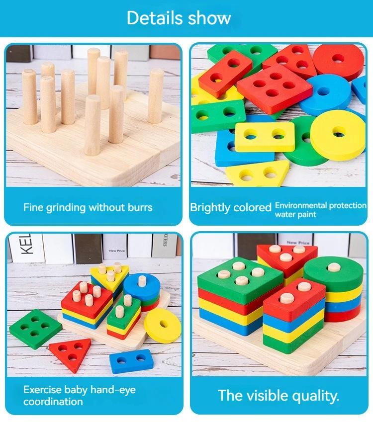 Trending Wooden Baby Intelligence Development Toys Early Learning Education Montessori Toys 1 To 3 Years Old Boys Girls