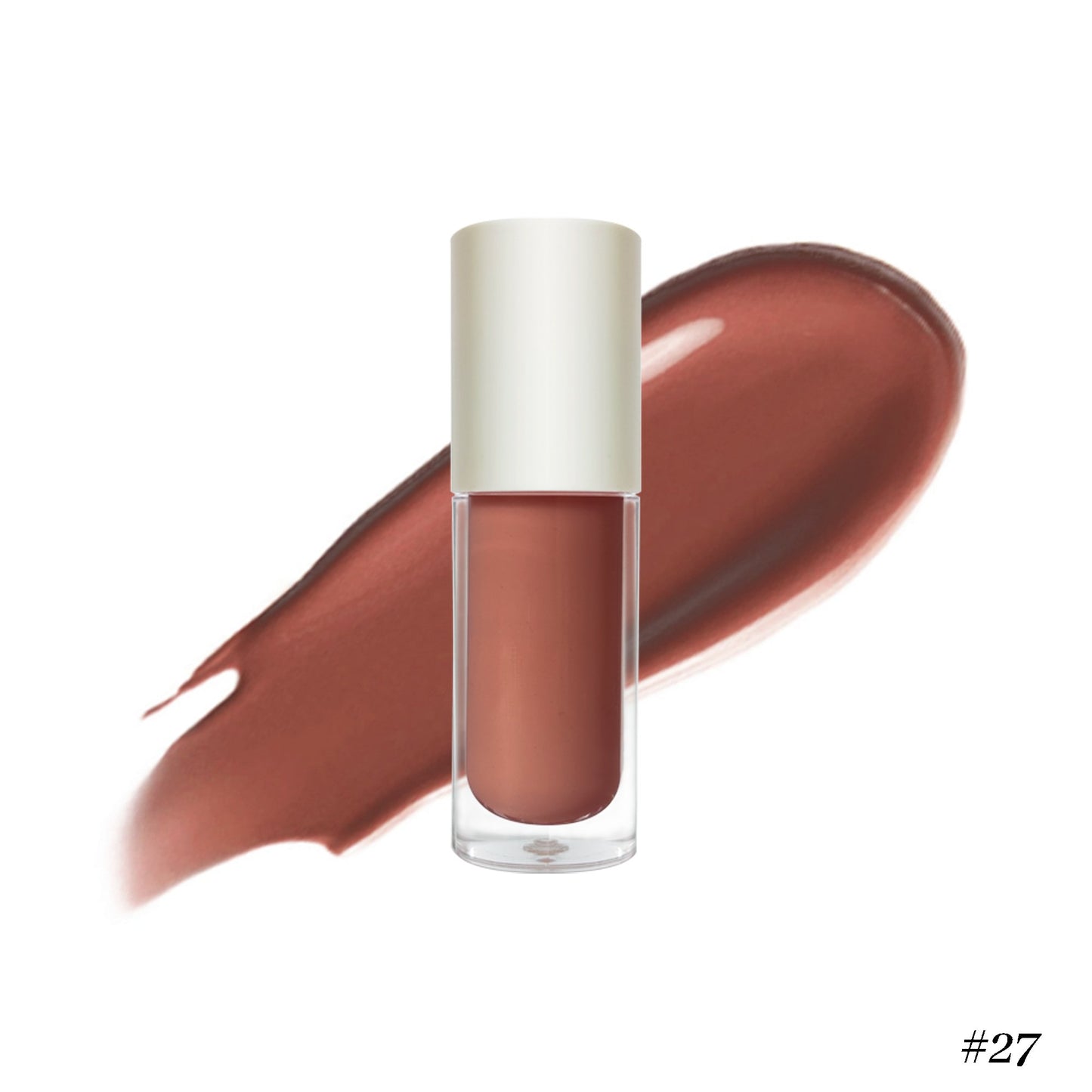 Wholesale Vegan Cosmetics Pink Transparent Nude Lip Gloss Supplier Custom Trademark Sequins Lip Gloss Private Label Lip Gloss