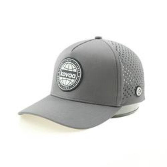 Custom 5 Panel Rubber PVC Logo Waterproof Laser Cut Drilling Perforated Cap Curved Brim Truck Drivers Cap