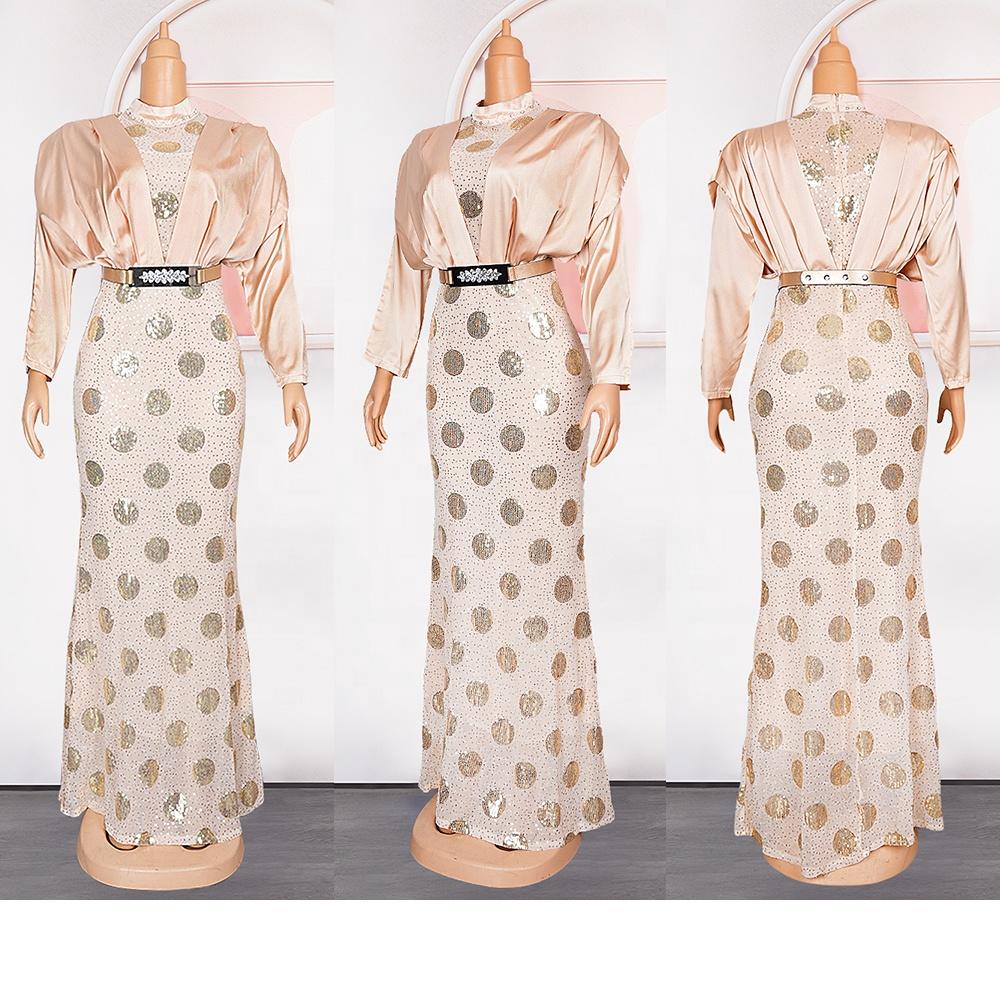H & D Fashion African European Women Banquet Long Dress Plus Size 2023 New Design