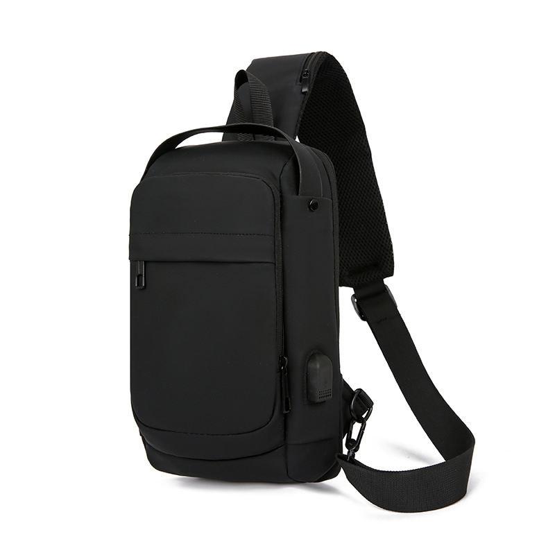 New Fashion Anti-theft Chest Bag Waterproof Crossbody Hanging Bag Nylon U Disk Men's Chest Bag